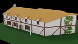 Bed and Breakfast Hotel Low-poly 3D model