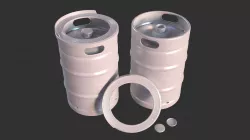 Beer Keg 3d Model -- High Poly 3D model 3D model