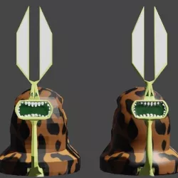 Big-eyed Toothed Snail Low-poly 3D model