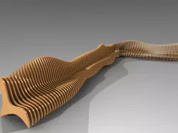 Bionics bench variant 2 3D model