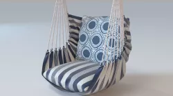 Blue Swinging Chair 3D model