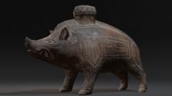 Boar vessel 600-500BC Etruscan Ceramic Low-poly 3D model