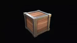 Box stylized Low-poly 3D model