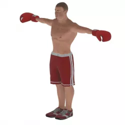 Boxer 3D Model Character - Game Ready   Low-poly 3D model