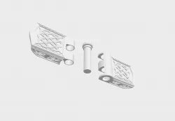Bracelet lock paracord lock 3D model