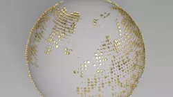 Broadcast News World Map Flat and Globe 3D model