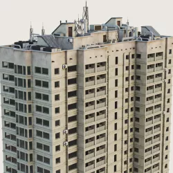 Building Skyscraper City Town Downtown Office Space Work Street Low-poly 3D model