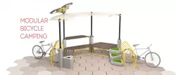 Camping multifunctional bicycle parking complex 3D model