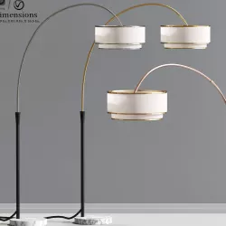 Carson Carrington Flam 81-inch Arch Floor Lamp 3D model