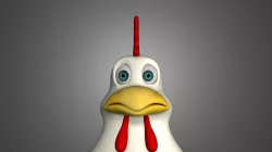 Cartoon Chicken Hen 3D model