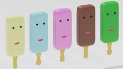 Cartoon Ice Cream Low-poly 3D model
