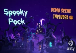 Cartoon spooky low poly 3D models Low-poly 3D model