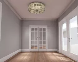 Carved ceiling light Low-poly 3D model