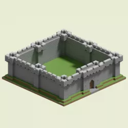 Castle Walls 3D model