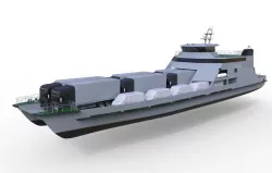 Catamaran Fast Car Ferry Boat 3D model