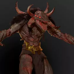 Celtic Demon Beast Low-poly 3D model