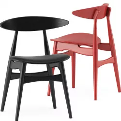 CH33P CHAIR and CH33T by Carl Hansen 3D model