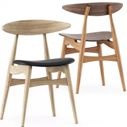 CH33P CHAIR and CH33T CHAIR by Carl Hansen 3D model