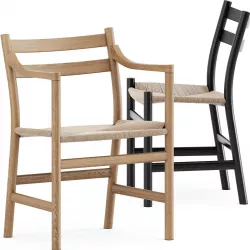 CH46 chair and CH47 chair by Carl Hansen 3D model