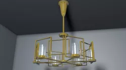 Chic ceiling lamp Low-poly 3D model