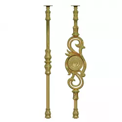  Classic stair railings B001 3D model
