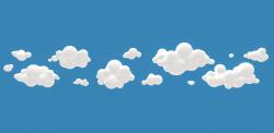 clouds cartoon 3D model