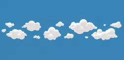 clouds cartoon 3D model