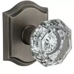 Crystal Privacy Door Knob with Traditional Arch Rose 3D model