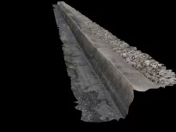 Curb Sidewalk Road curb - Photogrammetry 3D model