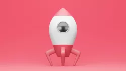 Cute Cartoon Rocket 3D Model 3D model