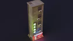 Cyberpunk Building 3 Low-poly 3D model