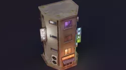 Cyberpunk Building 4 Low-poly 3D model