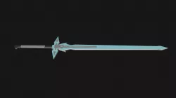 Dark Repulser Kirito Sword SAO Lowpoly Style 3D model