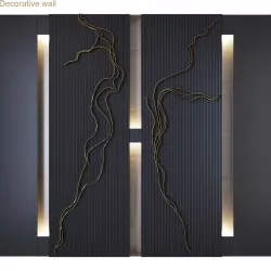 Decorative wall SV black Low-poly 3D model
