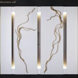 Decorative wall SV white Low-poly 3D model