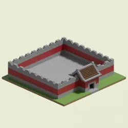 District Walls 3D model