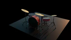 Drum kit no-name 3D HQ 3D model