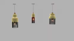 Elegant and exclusive lighting fixtures Low-poly 3D model