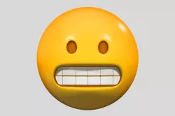 Emoji Beaming Face with Smiling Eyes 3D model