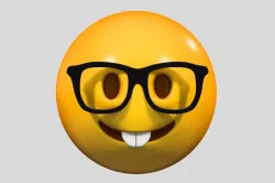 Emoji Nerd Face 3D model