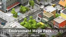 Environment Mega Pack Low-poly 3D model