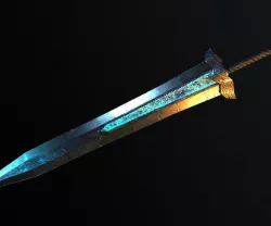Fantasy Big Sword - Low Poly Model Low-poly 3D model