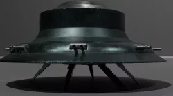 Flying saucer UFO Low-poly 3D model