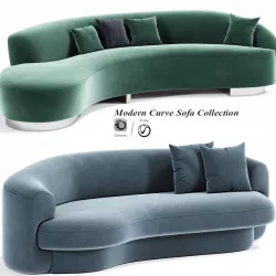 Freeform Curve Vladimir And yumi canape Sofa 3D model