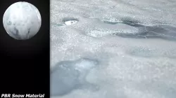 Frozen Snow with icy spots PBR Material Texture Texture