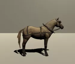 Full Rigged Inc Face  Horse Model with Textures 3D model