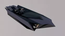 Futuristic Modern Speedboat Design 3D model