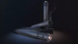 Gun suppressors pack Low-poly 3D model