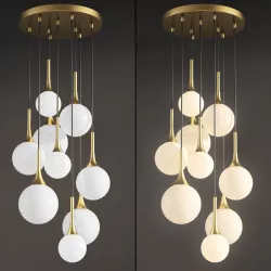 Hanging lamp Restoration Hardware Whitney Chandelier  3D model