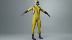 Hazmat suit Low-poly 3D model